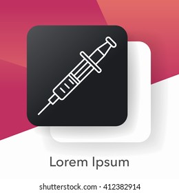 Syringes line icon