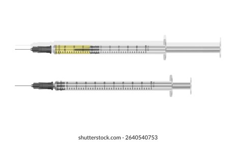 Syringes for medical injection and vaccination Realistic Syringe