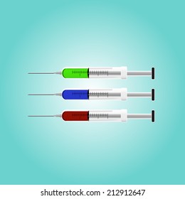 Syringes of vaccine