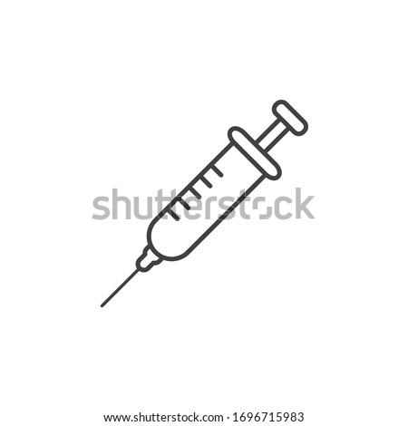 Syringe/vaccine icon on white background