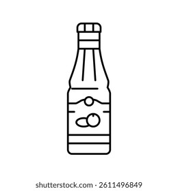 syrup blueberry line icon vector. syrup blueberry sign. isolated contour symbol black illustration