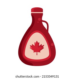 syrup bottle icon isolated flat