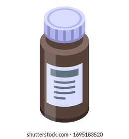 Syrup bottle icon. Isometric of syrup bottle vector icon for web design isolated on white background
