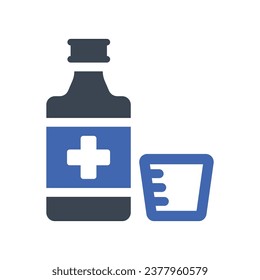 Syrup bottle Icon, Vector Graphics