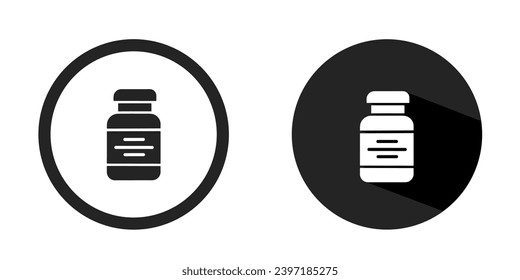 Syrup bottle logo. Syrup bottle icon vector design black and white. Stock vector.