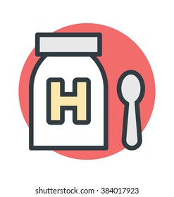 Syrup Bottle Vector Icon