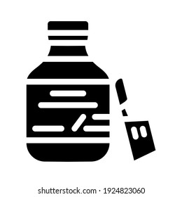 Sirup für Kinder Glyphsymbol Vektorgrafik. Sirup für Kinder Schild. isoliertes Kontursymbol