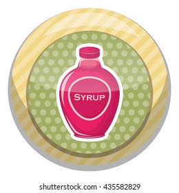 Syrup colorful bottle