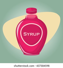 Syrup colorful bottle