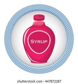 Syrup colorful bottle