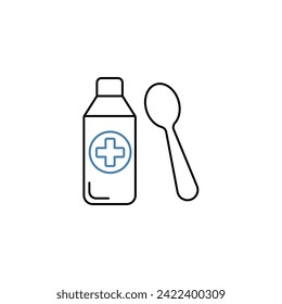 syrup concept line icon. Simple element illustration. syrup concept outline symbol design.