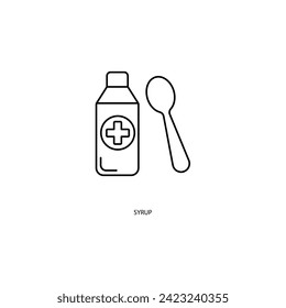 syrup concept line icon. Simple element illustration. syrup concept outline symbol design.