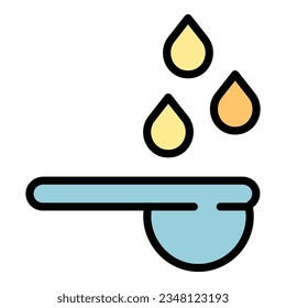 Syrup contraception icon outline vector. Female health. Birth control color flat