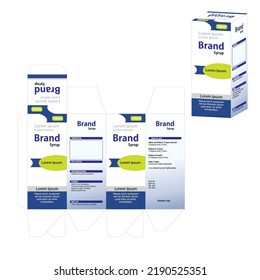 Syrup Design packaging Box template 16 08 2022