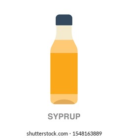 Syrup flat icon on white transparent background. You can be used syrup icon for several purposes.