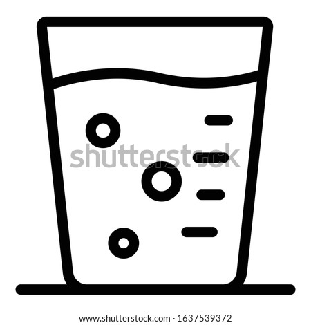 Syrup glass icon. Outline syrup glass vector icon for web design isolated on white background