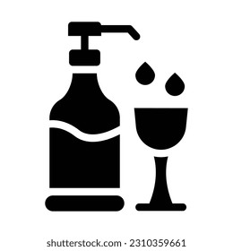 syrup glyph icon illustration vector graphic