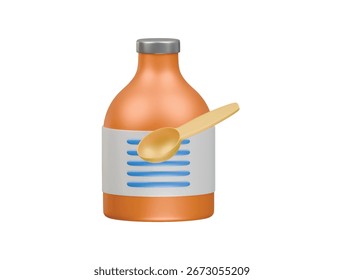 ícone de xarope renderização de ilustração 3d