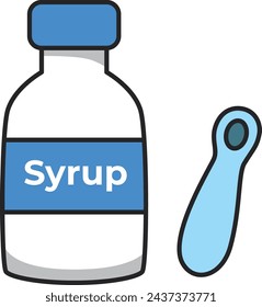 Sirup-Symbol in flacher Farbe.