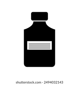 Icono de jarabe ilustrado en el fondo