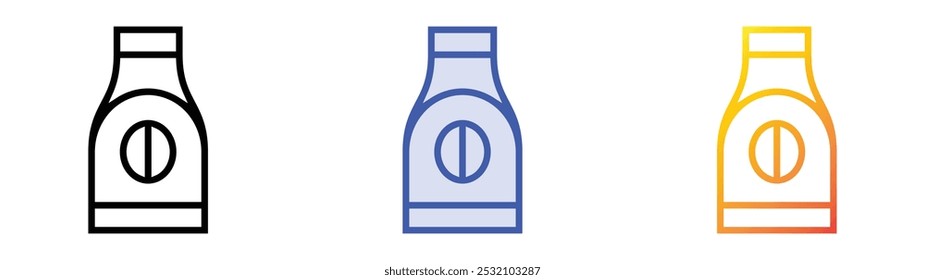 syrup icon. Linear, Blue Fill and Gradient Style Design Isolated On White Background