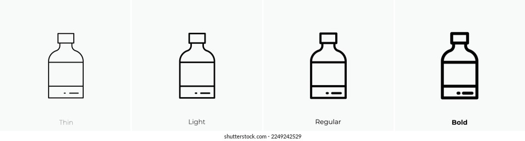syrup icon. Thin, Light Regular And Bold style design isolated on white background