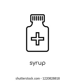 Syrup icon. Trendy modern flat linear vector Syrup icon on white background from thin line Health and Medical collection, editable outline stroke vector illustration