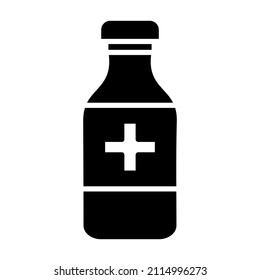 Imagen vectorial de icono de jarabe. También se puede usar para aplicaciones web, aplicaciones móviles y medios impresos.