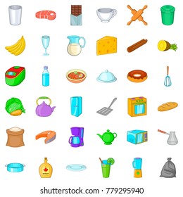 Syrup icons set. Cartoon style of 36 syrup vector icons for web isolated on white background