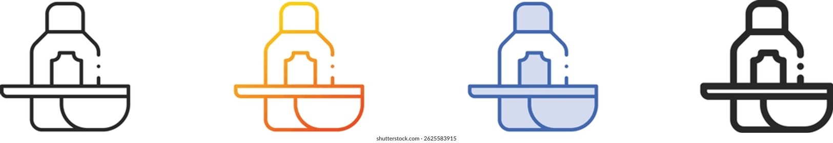 syrup icon.Thin Linear, Gradient, Blue Stroke and bold Style Design Isolated On White Background