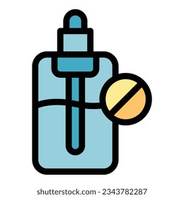 Syrup legume icon outline vector. Natural plant. Food agave color flat