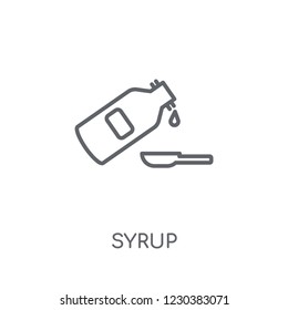 Syrup linear icon. Modern outline Syrup logo concept on white background from Health and Medical collection. Suitable for use on web apps, mobile apps and print media.