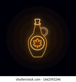 Syrup, maple neon icon. Simple thin line, outline vector of web icons for ui and ux, website or mobile application