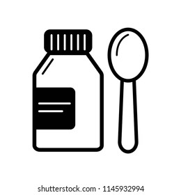 Syrup medicine bottle icon vector icon. Simple element illustration. Syrup medicine bottle symbol design. Can be used for web and mobile.
