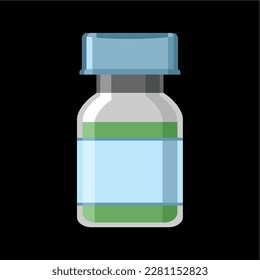 syrup medicine bottle illustration, vector eps 10 file