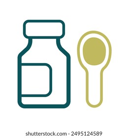 Syrup medicine bottle isolated vector icon. Medicine and healthcare, medical support sign. Graph symbol for medical web site and apps design, logo, app, UI