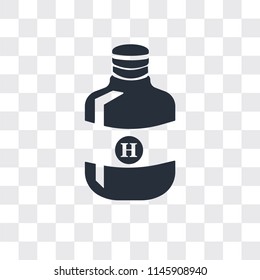 Syrup medicine bottle vector icon isolated on transparent background, Syrup medicine bottle logo concept
