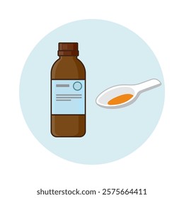 
Syrup medicine bottle Vector illustration