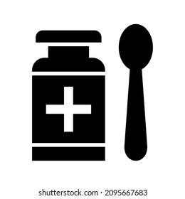 syrup medicine icon or logo isolated sign symbol vector illustration - high quality black style vector icons
