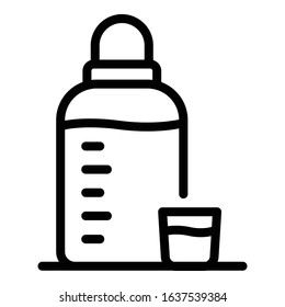 Syrup plastic bottle icon. Outline syrup plastic bottle vector icon for web design isolated on white background
