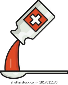 syrup vector color line icon 