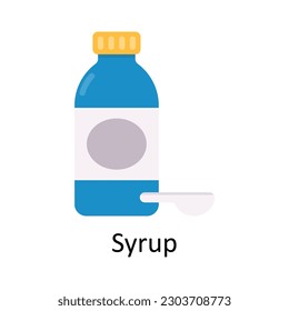 Syrup vector Flat Icon Design illustration. Medical and Healthcare Symbol on White background EPS 10 File