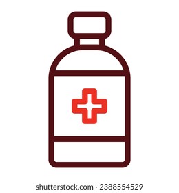 Syrup Vector Thick Line Two Color Icons For Personal And Commercial Use.
