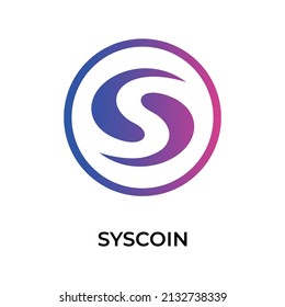 Syscoin Cryptocurrency coin icon. SYS coin symbol. Cryptocurrency vector icon. Flat Vector illustration - Vector