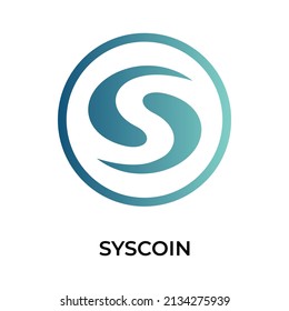 Syscoin Cryptocurrency coin icon. SYS coin symbol. Cryptocurrency vector icon. Flat Vector illustration - Vector