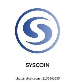 Syscoin Cryptocurrency coin icon. SYS coin symbol. Cryptocurrency vector icon. Flat Vector illustration - Vector