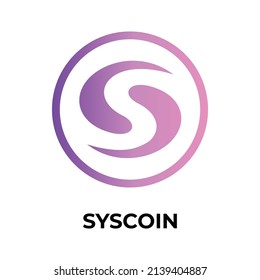 Syscoin Cryptocurrency coin icon. SYS coin symbol. Cryptocurrency vector icon. Flat Vector illustration - Vector