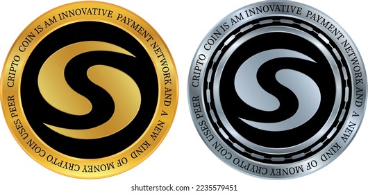 syscoin-sys coin vector illustrations. 3d illustration