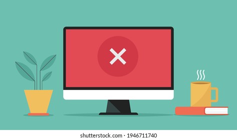 System Access Denied Concept Incorrect Wrong Stock Vector (Royalty Free ...