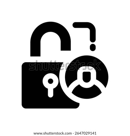 system access glyph icon. Strong and solid vector icon for websites, mobile interfaces, presentations, and visual branding. High quality and easy to edit.